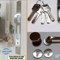 Chapa de embutir Kit 3 Golpes SUS304 + Manija Greicy MX