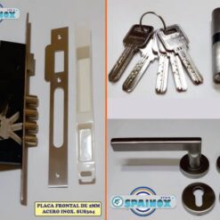 Chapa de embutir Kit 2 Golpes SUS304 + Cil Mega + Manija Catrina