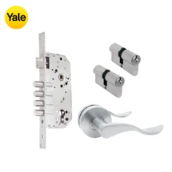 Kit Chapa de Embutir 4 bulones + Manija Aston + Cilindro Llave - Llave (llave de sierra)