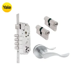 Kit Chapa de Embutir 4 bulones + Manija Aston + Cilindro Llave - Llave (llave plana)