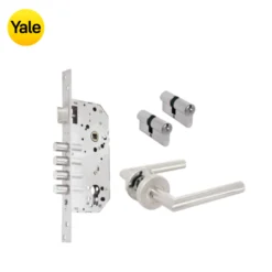 Kit Chapa de Embutir 4 bulones + Manija Milán + Cilindro Llave - Llave (llave de sierra)