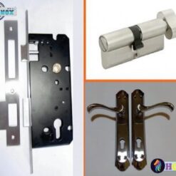 Chapa de embutir Kit Baño Barra 2 Golpes Manija Flair Recto